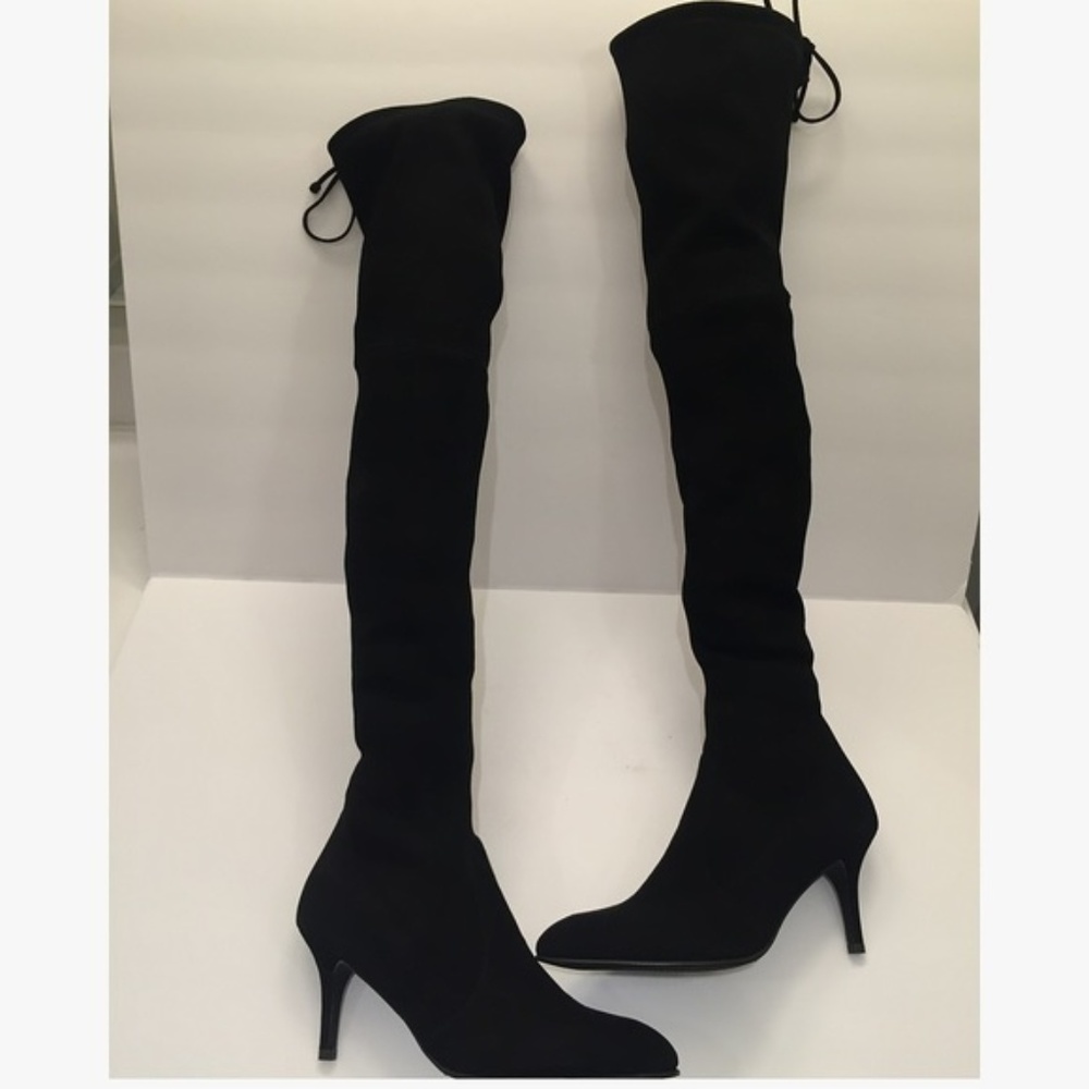 Stuart Weitzman Black Over-the-Knee Heeled Boots